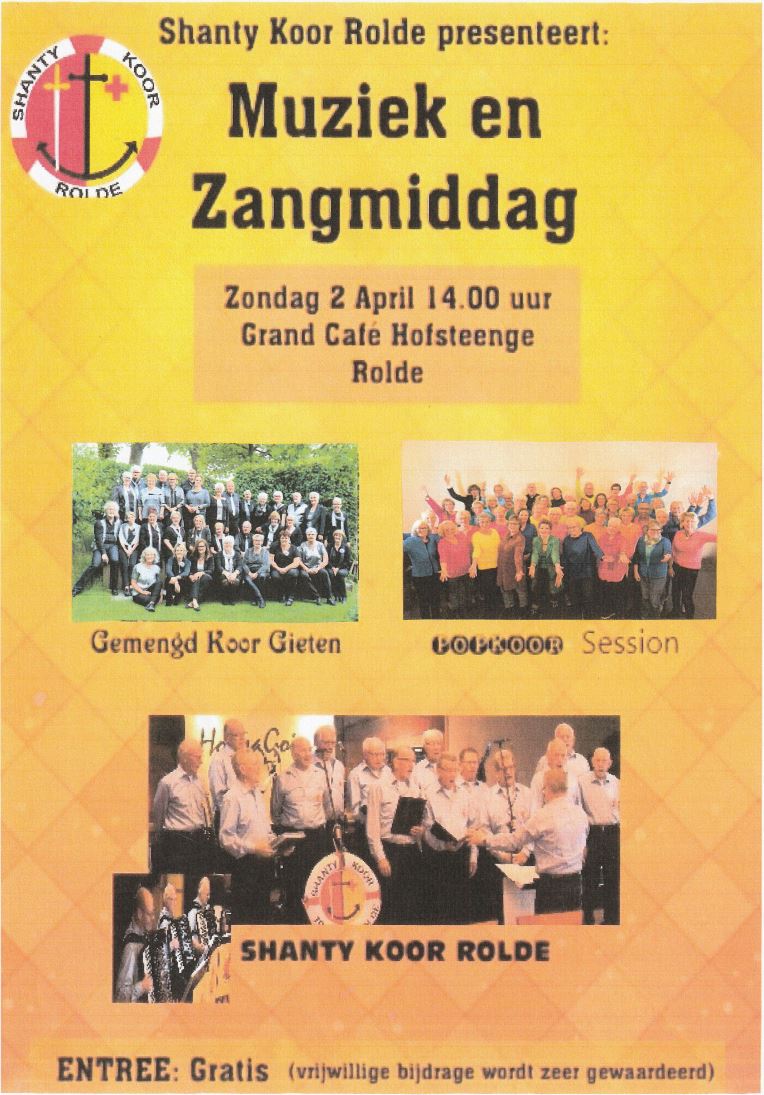 Muziek en Zangmiddag Rolde 02 Apr 2023